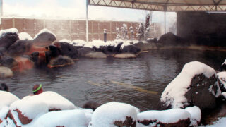 ゆぴあ:露天風呂(冬)